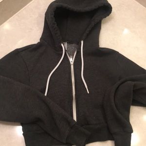 Cropped American Apperal zip-up hoodie